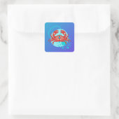 Jeweled Crab Vierkante Sticker (Tas)