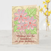 Jeweled Daisy #3 (Verjaardag Kaart) Kaart (Gele Bloem)