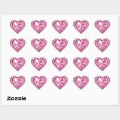 Jeweled Diamond Heart Shaped Sticker (Vel)