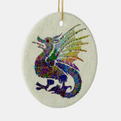 Jeweled Dragon Keramisch Ornament (Rechts)
