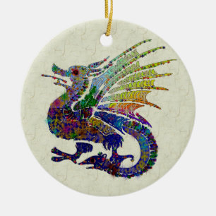 Jeweled Dragon Keramisch Ornament