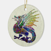 Jeweled Dragon Keramisch Ornament (Links)
