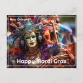 💜💛Jeweled Elegantie: Mardi Gras Splendor Briefkaart (Voorkant)