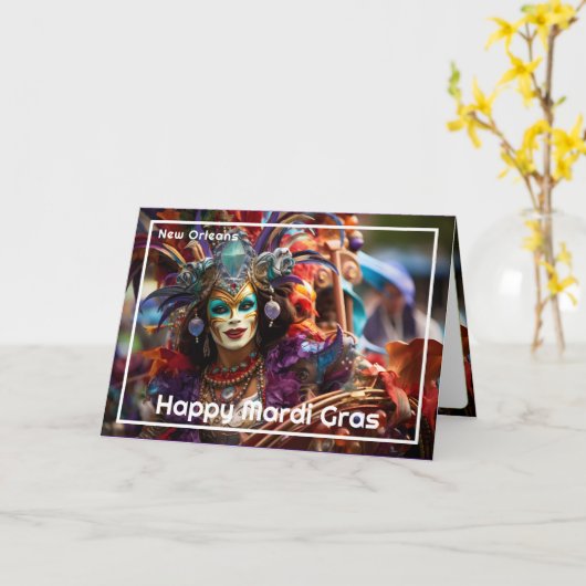 💜💛Jeweled Elegantie: Mardi Gras Splendor Kaart (Gele Bloem)
