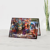 💜💛Jeweled Elegantie: Mardi Gras Splendor Kaart (Voorkant)