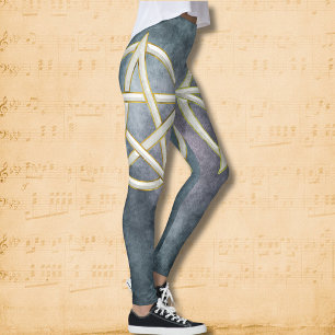 Jeweled Enchantment: een diamanten pentagram elega Leggings