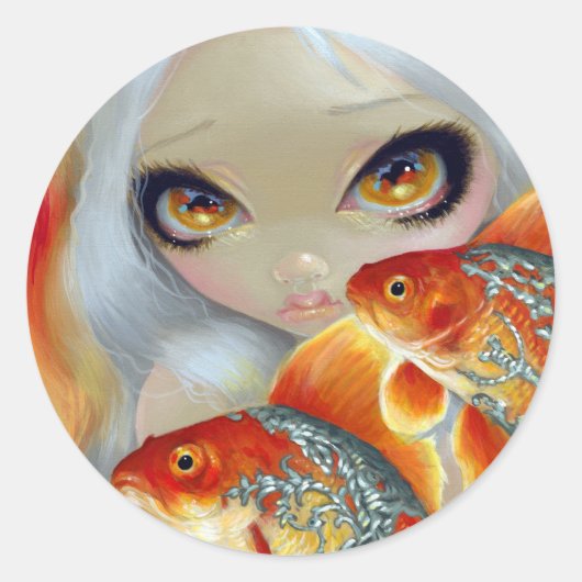 "Jeweled Fish: Silver en Gold" Sticker (Voorkant)