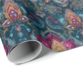 Jeweled Floral wrapping papier (Rol Hoek)