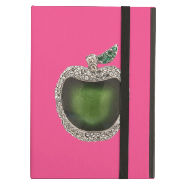 Jeweled Green Apple iPad Air Hoesje (Voorkant Gesloten)