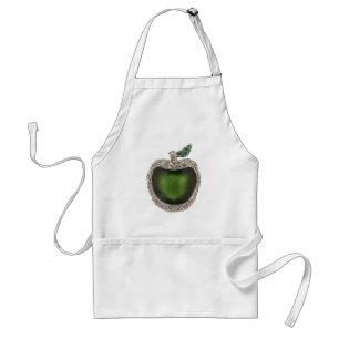 Jeweled Green Apple Standaard Schort