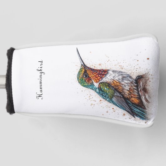 Jeweled Hummingbird Serenade, op maat Golfheadcover (Voorkant)