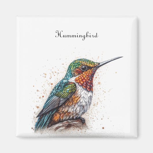 Jeweled Hummingbird Serenade, op maat Magneet (Voorkant)