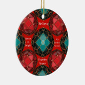Jeweled Kaleidoscope Christmas Keramisch Ornament (Rechts)