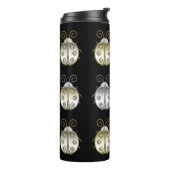 Jeweled Ladybugs Gold Silver Diamond Thermosbeker (Gedraaid links)