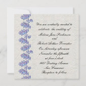 Jeweled Lavender Leaves Wedding Kaart (Achterkant)