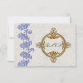 Jeweled Lavender Leaves Wedding RSVP (Voorkant)