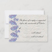 Jeweled Lavender Leaves Wedding RSVP (Achterkant)