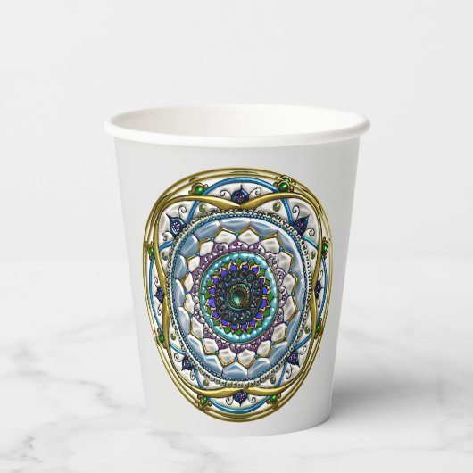 Jeweled Mandala Papieren Bekers (Achterkant)