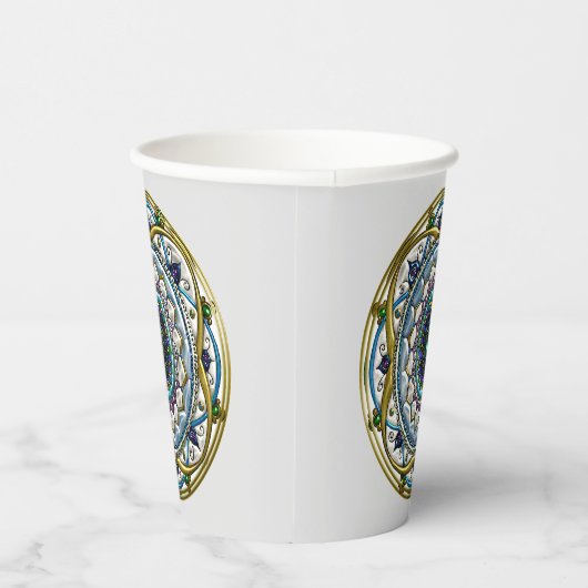 Jeweled Mandala Papieren Bekers (Rechts)