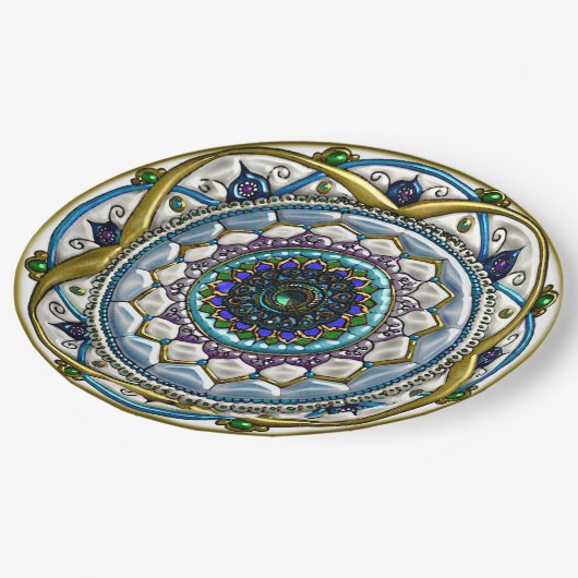 Jeweled Mandala Papieren Bordje (Gekanteld)