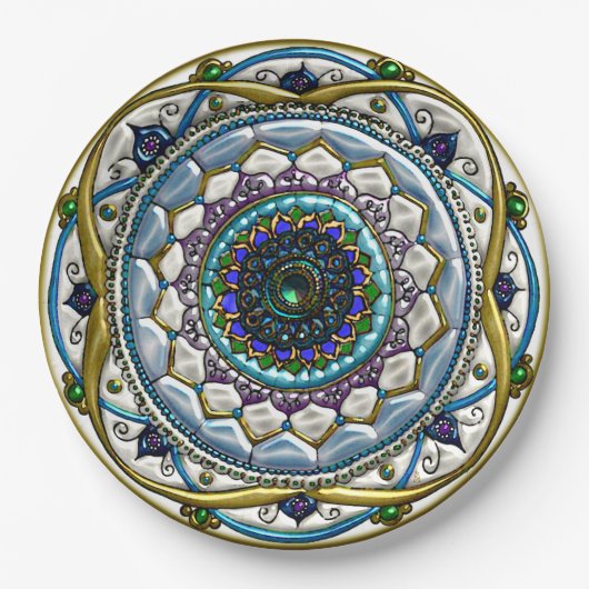 Jeweled Mandala Papieren Bordje (Voorkant)
