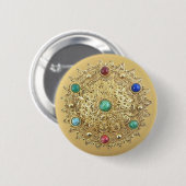 Jeweled Medallion Ronde Button 5,7 Cm (Voorkant /achterkant)