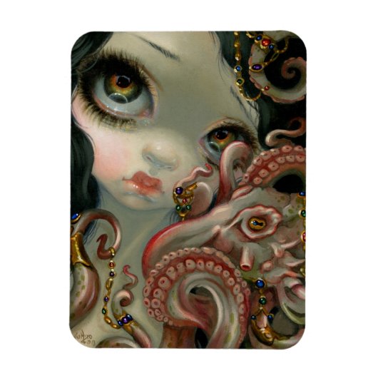 "Jeweled Octopus" Flex Magnet Magneet (Verticaal)