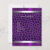 Jeweled Paars Silver Trim 30th Birthday Party 4 Kaart (Achterkant)