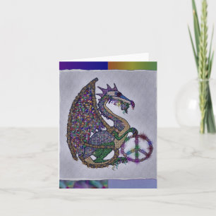 Jeweled Peace Dragon Feestdagen Kaart