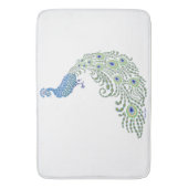 Jeweled Peacock Badmat (Voorkant Verticaal)