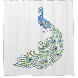 Jeweled Peacock Douchegordijn