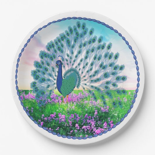 Jeweled Peacock Papieren Bordje (Voorkant)