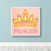 Jeweled Princess Crown door Chariklia Zaris Canvas Afdruk (Insitu (Houten vloer))