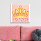 Jeweled Princess Crown door Chariklia Zaris Canvas Afdruk (Insitu (Woonkamer))
