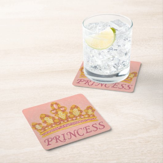 Jeweled Princess Crown door Chariklia Zaris Kartonnen Onderzetters (Insitu)