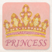 Jeweled Princess Crown door Chariklia Zaris Kartonnen Onderzetters (Voorkant)