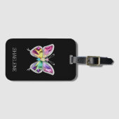 Jeweled Rainbow Crystal Butterfly Bagagelabel (Voorkant (horizontaal))