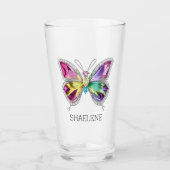 Jeweled Rainbow Crystal Butterfly Glas (Voorkant)