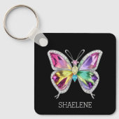 Jeweled Rainbow Crystal Butterfly Sleutelhanger (Voorkant)