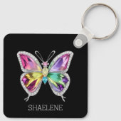 Jeweled Rainbow Crystal Butterfly Sleutelhanger (Achterkant)