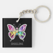 Jeweled Rainbow Crystal Butterfly Sleutelhanger (Achterkant)