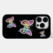Jeweled Rainbow Crystal Vlinders Case-Mate iPhone Case (Achterkant (horizontaal))