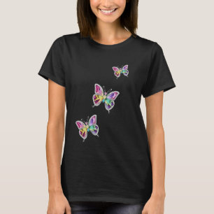 Jeweled Rainbow Crystal Vlinders T-shirt