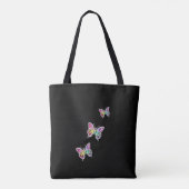 Jeweled Rainbow Crystal Vlinders Tote Bag (Achterkant)