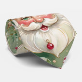 Jeweled Santa Waterverf  Stijl Kerstmis Stropdas (Opgerold)