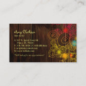 Jeweled Spiral Trees Hair Stylist Visitekaartje (Achterkant)