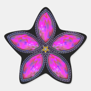 Jeweled Star - Magenta Ster Sticker
