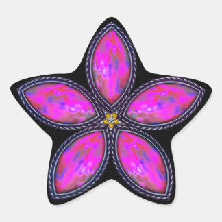 Jeweled Star - Magenta Ster Sticker
