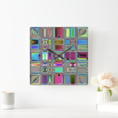 Jewelee Modern Mosaic Art Vierkante Klok (Huis)