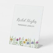 Jeweler bloemendisplay reclamebord met voetstuk (Voorkant)